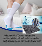 SYOLLAVE Diabetic Socks Extra Wide Non Binding Neuropathy Socks, Bariatric Socks for Men Women 6 Pairs