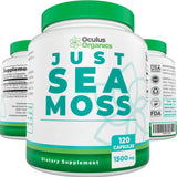 Oculus Organics Just Sea Moss Capsules - 120 Capsules 1500mg Serving | Sea Moss Organic | Irish Sea Moss Organic Raw | Seamoss Raw Organic Seamoss | Sea Moss Capsule | Irish Moss | Seamoss Pills |