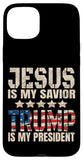 iPhone 15 Plus Trump phone case Jesus Is My Savior Trump Is My President Case