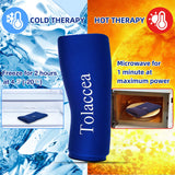 Tolaccea Hot & Cold Therapy Flexible Ice Packs Cold Therapy Compression Sleeve Reusable Gel Pack for Injury Cold Wrap for Knee Calf Elbow (Medium (Pack of 1), Blue)