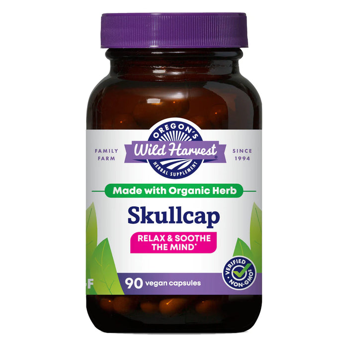 Oregon's Wild Harvest Organic Skullcap Vegan Capsules | Traditional Herbal Supplement, 90 Count