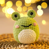 Crochet Kit for Beginners: Frog Crochet Kit for Adults, Learn to Crochet, Include Easy to Use Yarn, Step-by-Step Video, Patterns, Cute Animal Design, Thanksgiving Christmas Birthday Gift