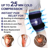 AiricePac XXL Ice Pack Wrap Around Entire Knee After Surgery, Reusable Gel Large Ice Pack for Knee Injuries, Pain Relief, Swelling, Knee Surgery, Sports Injuries, 2 Pack Blue