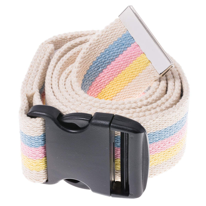 COW&COW Gait Belt 54inch - Transfer and Walking Assistance with Quick Release Buckle for Caregiver Nurse Therapist 2 inches(Pastel stripee)