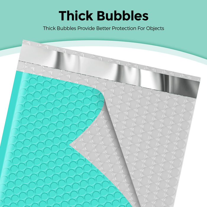 METRONIC Bubble Mailers 8.5 x 11 Inch 40 Pack Teal Waterproof Bubble Mailer Padded Envelopes Cushioning Poly for Christmas Gift, Clothes, Makeup, Books, Small Business Supplies