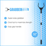 Grabber Reacher Tool,FitPlus Premium Grabber Tool 32 Inch, 2 Year Warranty Strong Magnet Grabber Reacher for Elderly, Lightweight Extra Long Handy for Trash