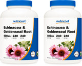 Nutricost Echinacea & Goldenseal Root, 500mg, 240 Capsules (2 Bottles) - Veggie Caps, Non GMO, Gluten Free