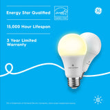 GE CYNC A19 Smart LED Light Bulbs, Soft White, Bluetooth and WiFi Light Bulbs, 60W Equivalent, Work with Amazon Alexa and Google Home, 2 Count (Pack of 1)