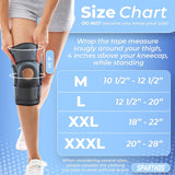 Sparthos Knee Brace - Relieves ACL, MCL, Meniscus Tear, Arthritis, Tendons Pain - Open Patella Design with Dual Hinges - Patellar Compression Support, Plus Size Fit - For Men and Women (XX-Large)