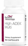 Bariatric Advantage High ADEK Multi - for Bariatric Surgery Patients - Multivitamin with Vitamins A, D, E, K & Trace Minerals - 100%+ DV of ADEK - 60 Capsules