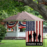 Patriotic American Soldier Thank You Garden Flag 12x18 Inch Burlap Double Sided 4th of July Independence Day Memorial Day Yard Outdoor Decor USA Flags DF454