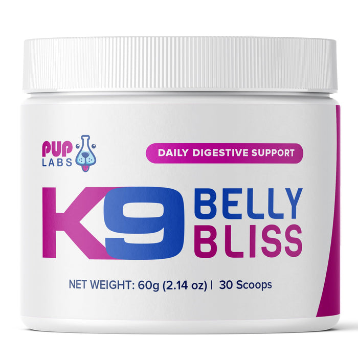 Pup Labs K9 Belly Bliss - Daily Digestive Support - Custom-Formulated Prebiotic for Dogs - Topper for Dry and Wet Food, 30 Scoops, 2.14 oz