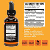 Vitamin D3 K2 Liquid Drops 5000 IU (4oz) Maximum Strength Vitamin D, K, MCT Oil & Omega 3 Bone, Heart, Joint, Muscle Support Supplement. Fast Absorption Formula. 4 in 1 Complex Formula Non-GMO