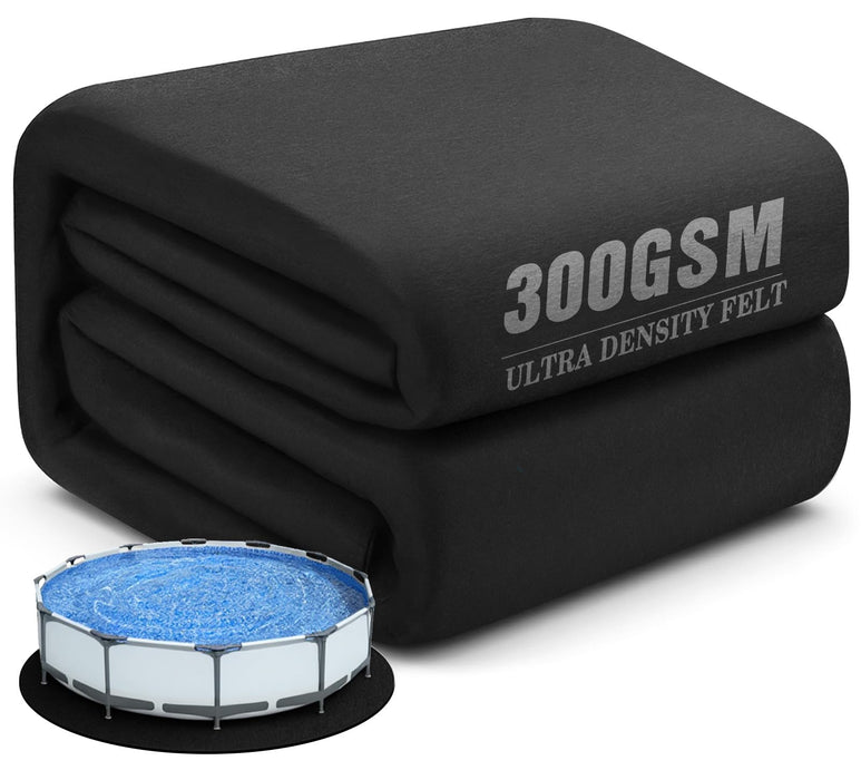UIRWAY 16FT Round Pool Liner Pad, [2026 New 300G/M² Thicker Heavy Duty] Outdoor Padding for 16' Foot Above Ground Pools, Underneath Pool Mat, Swimming Pool Liners for Padding and Punctures Protection