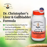 Dr. Christopher's Liver & Gallbladder Formula Capsules - Gallbladder Supplements with Digestive Enzymes - Supports Digestive System with Natural Herbs.