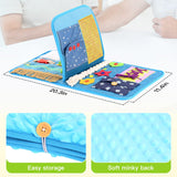 SOFWO Fidget Blanket for Adults with Dementia,Dementia Activities for Seniors, Aids in Therapy of Person with Autism, Alzheimers and Dementia Busy Blanket,Sensory Stimulation .(11.4 x 20.3 in)