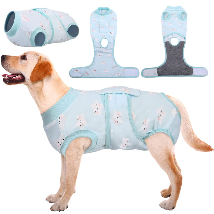 Kuoser Recovery Suit for Dogs Cats After Surgery, Professional Pet Recovery Shirt Dog Abdominal Wounds Bandages, Substitute E-Collar & Cone,Prevent Licking Dog Onesies Pet Surgery Recovery Suit