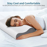 Neck Pillow Cervical Pillow for Pain Relief, Contour Memory Foam Pillows Ergonomic Pillow for Sleeping Bed Pillow Neck Support with Cooling Pillowcase Orthopedic Pillow for Side Back Stomach Sleepers