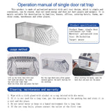 Humane Mouse Trap, [2024 New] Single Door Continuous Rat Hole Mouse Trap, Combined Automatic Continuous Rat Traps Cage, Easy to Set Mice Catcher for Indoor and Outdoor, Sensitive Pedal Rat Trap (2pcs)