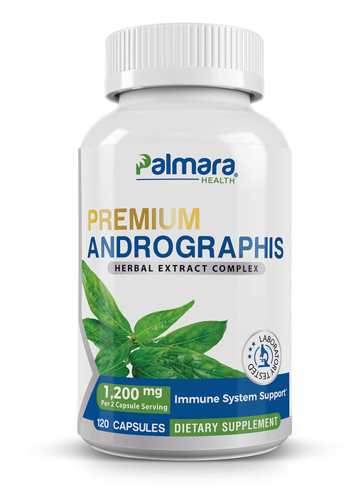 Palmara Health Premium Andrographis Paniculata Extract 1,200mg (100mg Andrographolides), 120 Capsules, Non-GMO, Vegan, Gluten Free