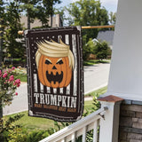 Trump garden flag 12 * 18inch funny halloween pumpkin flag garden flag outdoor decoration Courtyard lawn decoration