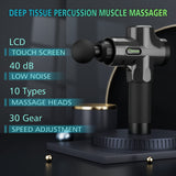 cotsoco Massage Gun Deep Tissue, 30 Speed Percussion Back Massager Gun Muscle Massage Gun for Pain Relief, Super Quiet Electric Sport Massager, Handheld Deep Tissue Massager