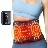 ROMISA Red Light Therapy Belt - Infrared Light Therapy Vibration Rechargeable 660nm&850nm Red Light Therapy Device for Body Massage for Back Shoulder Waist Muscle Pain Relief for Cordless Use
