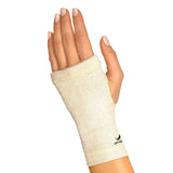 UptoFit - Copper Wrist Compression Sleeve, Hand Brace Wrist Support for Carpal Tunnel, Wrist Brace for Tendonitis, Breathable Copper Compression Sleeve, White/Skin in Small, Pack of 1