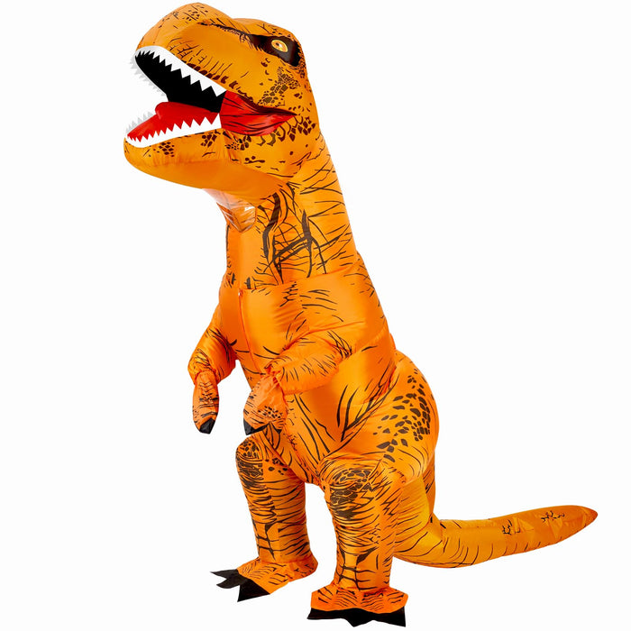 viwzon Inflatable T-Rex Costume, Adults Dinosaur Blow Up Suit for Halloween Cosplay Themed Parties, Dino Costume