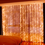 HXWEIYE 300LED Orange Fairy Curtain Lights with Remote 8 Modes Timer for Bedroom, 9.8x9.8Ft USB Plug in Christmas Fairy String Hanging Lights for Fall, Halloween, Weddings, Party, Wall, Decorations