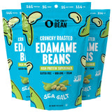 The Only Bean - Crunchy Roasted Edamame Beans (Sea Salt) - Keto Snacks (2g Net) - High Protein Healthy Snacks (14g Protein) - Low Carb & Calorie, Gluten-Free Snack, Vegan Food - 4 oz (3 Pack)