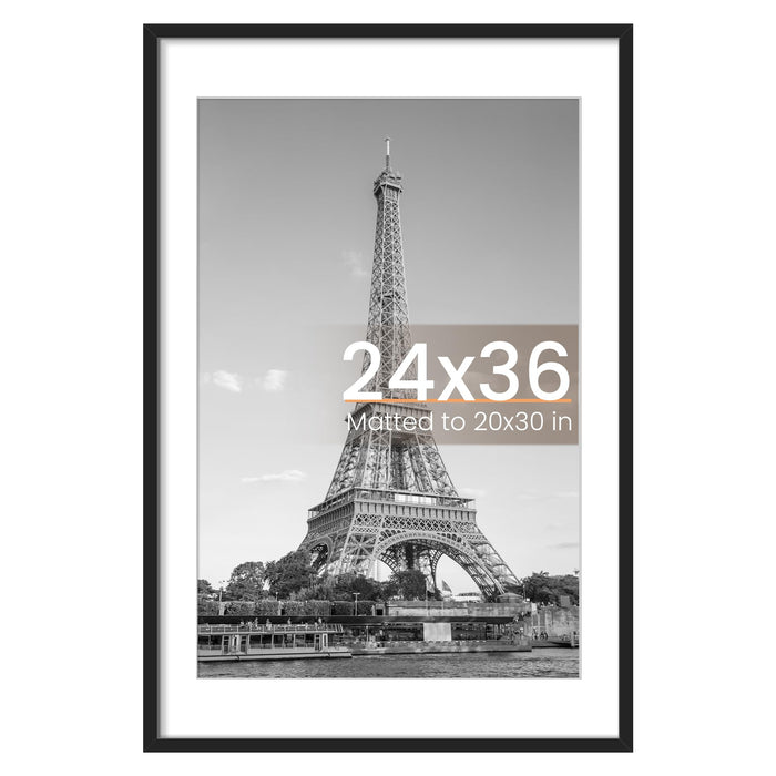 upsimples 24x36 Poster Frame, Wall Decor Picture Frames, Black 1 Pack