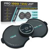 Pro 1000 Wireless Tens Unit for Pain Relief - Mini Tens Massager Portable Electric Muscle Stimulator - Deep Tissue EMS Pain Management Device - Pulse Therapy for Back Shoulder Neck Leg Arm (2 Pads)