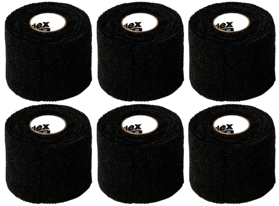 Powerflex 2" Stretch Athletic Tape - 6 Rolls, Black