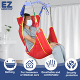 EZ Assistive Universal Full Body Patient Lift Sling, Mesh Fabric Patient Sling Transfer and Bathing aids, 500lb Weight Capacity (Small-Red)