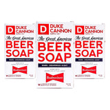 Duke Cannon Supply Co. Big Brick of Soap Bar for Men The Great American Beer Soap Made w/Budweiser (Warm, Cedarwood Scent) Multi-Pack- Superior Grade, Extra Large, All Skin Types, 10 oz (3 Pack)