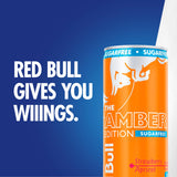 Red Bull Amber Edition Sugar Free Energy Drink, Strawberry Apricot, with 80mg Caffeine plus Taurine & B Vitamins, 8.4 Fl Oz, Pack of 24 Cans