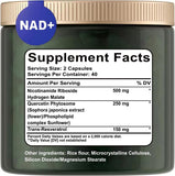 NAD+ Supplement - Liposomal Nicotinamide Riboside, Resveratrol, Quercetin, NAD Nicotinamide Riboside Resveratrol 900mg, High Purity NAD Supplement for Anti-Aging, Energy, Focus, 80 Capsules (1)