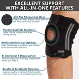 ComfiLife Knee Brace for Knee Pain Relief – Neoprene Knee Brace for Working Out, Running, Injury Recovery – Side Stabilizers – 3 Point Adjustable Compression – Open Patella Support,Non-Slip (X-Large)