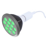 Green Light Therapy Bulb by Hooga. Power Cord Included. 525 nm Wavelength. 12 LEDs. High Irradiance, Can Improve Skin Pigmentation and Fine Lines, and Anti Aging. Migraine and Pain Relief.