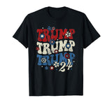 Trump Trump Trump 2024 Retro Groovy T-Shirt