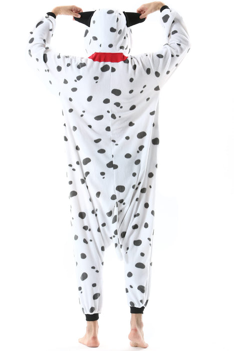 Onesie Christmas Pajamas Adult Animal Halloween Costume Cosplay Dalmatian One Piece Unisex Homewear Polar Fleece Sleepwear Large