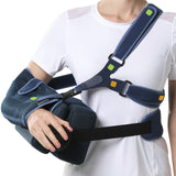 Velpeau Shoulder Sling Immobilizer with Abduction Pillow Support Brace for Women & Men, Rotator Cuff Surgery, Dislocated, Subluxation,Broken Collarbone, Fits Left & Right Arm (Blue, L: Bust ﹥40.5″)