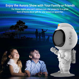 Astronaut Star Galaxy Projector, LED Night Light with Bluetooth Speaker, Super Large Coverage Area, 33 Aurora Scenes, Gift for Kids Adults Home Party Ceiling Decor