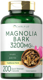 Carlyle Magnolia Bark 3200 mg | 200 Powder Capsules | Herbal Extract Supplement | Non-GMO, Gluten Free