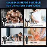 WNIEYO Deep Tissue Massage Gun,Massage Gun for Athletes, Muscle Massage Gun with Updated 4 Replacements Heads and LED Screen,6 Adjustable Speeds