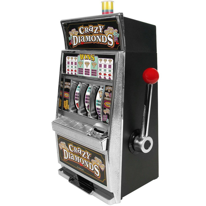 TRADEMARK POKER Slot Machine– Las Vegas Slot Machine with Casino Sounds, Flashing Lights, and Chrome Trim – Accepts 98% of World Coins