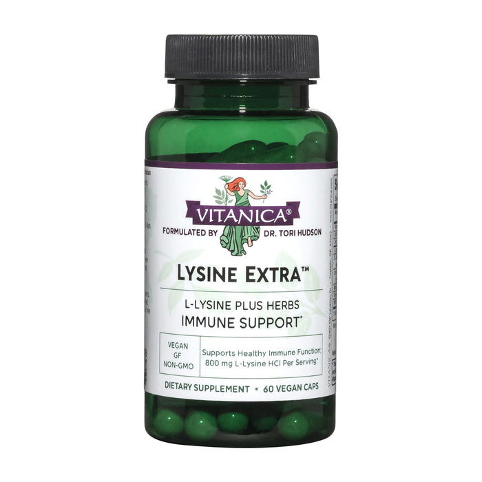 Vitanica Lysine Extra, Immune System Support, Vegan, 60 Count