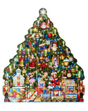 Vermont Christmas Company Christmas Tree Wooden Advent Calendar - Countdown to Christmas - Use Year After Year - Family Heirloom - 17" x 19 1/2"